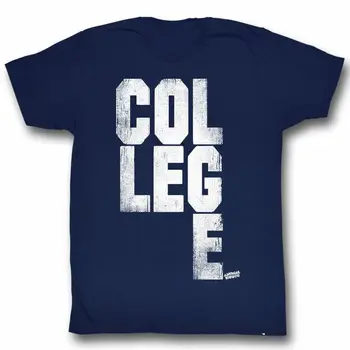 Възрастен тениска Animal House College Скрабъл Тъмно Синьо за възрастни