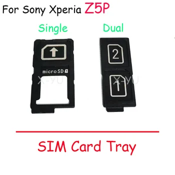 За Sony Xperia Z5 Z5P Z5 Premium E6883 E6853 E6653 E6683 Притежателя на Тавата За SIM-карти Слот Адаптер Резервни Части За Ремонт на