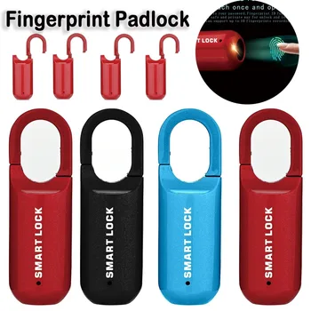 Мини замък с пръстов отпечатък Smart Touch система за заключване на вратите с пръстов отпечатък USB-бесключевой противоугонный заключване за пътищата кейса Заключване на чекмеджето на шкафа