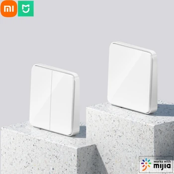 Умен стенен прекъсвач Xiaomi Mijia с един двоен бутон Работи с МОЖНО Mesh Gateway, интелектуален дистанционно управление с приложение Mi Home
