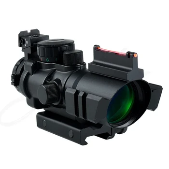 Фабричните оптични мерници Prism 4X32 за тактически пушки с червена, зелена, синя подсветка, ловни прицели с монтиране на релса 20 мм