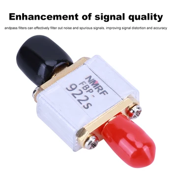922,5 Mhz RFID Специален Полосовой филтър SAW с капацитет от 1 db, 5 Mhz, 920-925 Mhz, намалява Нивото на шума Подобрява Качеството на сигнала с помощта на интерфейс SMA.