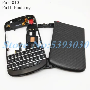 Оригинална новост за BlackBerry Q10 Пълен комплект корпуса на мобилен телефон + рамка-калъф + английска клавиатура с бутон