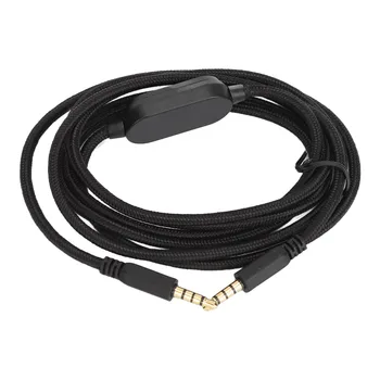 Преносимото кабел за слушалки Преносимото аудио кабел Кабел за слушалки в найлонов оплетке с регулатор на силата на звука, Превключвател за изключване на звука за AW720H