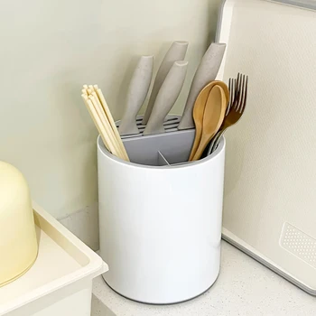 Държач за чинии Сливное устройство за прибори за хранене Кофа за съхранение на кухненските прибори Пластмасова Поставка за съхранение на пръчки и Лъжици Подвижни Кухненски Инструменти