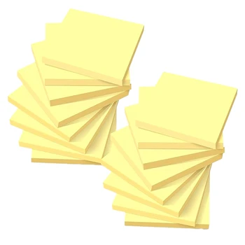 16 книги Общ размер на 1600 стикери-бележки Жълта самозалепваща хартия за бележки с офис записки