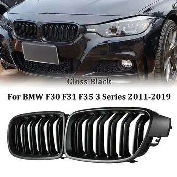 Рифмующаяся Решетка на Радиатора Предна Броня Състезателна Решетка на входящия Въздух, Подходящи За BMW 3 series F30 F31 F35 2012-2019 320i 325i хром сатен