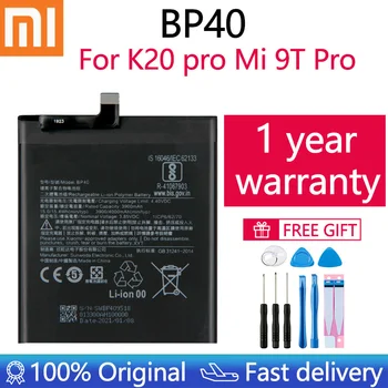 100% Оригинална Батерия За Xiaomi Redmi K20 Pro/Mi 9T Pro 3900mAh BP40 Замяна на Литиево-йонна Полимер Батерия на Телефона, За Части