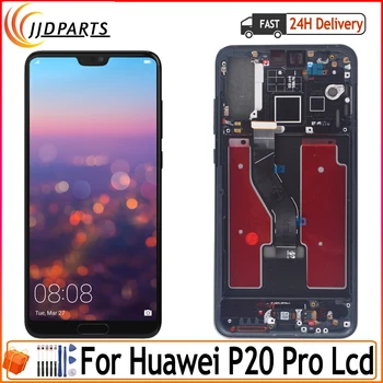 6,1-инчов LCD Huawei P20 Pro LCD дисплей С Рамка Сензорен цифров преобразувател В събирането на P20 Pro CLT-AL01 Подмяна на екрана Lcd P20 Plus