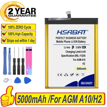 Най-добрата марка, 100% нова батерия H2 капацитет 5000 mah за батерии, AGM A10