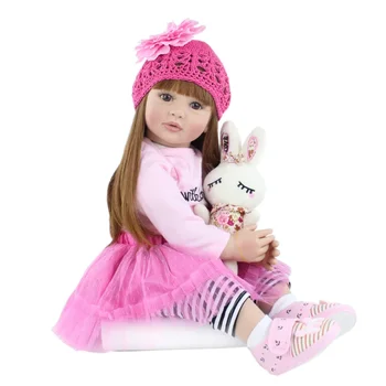 55 СМ Възстановената Кукла За най-Малките Момичета Силиконова Реалистична Vinyl Кукла За Деца, Подарък За Рожден Ден За Момичета 60 СМ Подмладена Кукли За Бебета Boneca Brinquedo