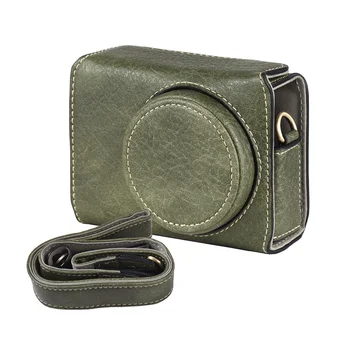 Калъф за преносими камери от изкуствена кожа, чанта за носене на фотоапарата с пагон, реколта чанта за фотоапарат Ricoh GR3 GR III/GR3X Camera