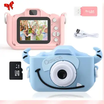 Детска камера 1080P HD с карта 32G 2,0-инчов цветен телевизор, видео игра с двойно селфи, детски цифров фотоапарат, играчки, подаръци за деца