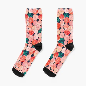 Ярки летни чорапи с плодове, смешни чорапи, туристически чорапи с подгряване, мъжки, дамски чорапи