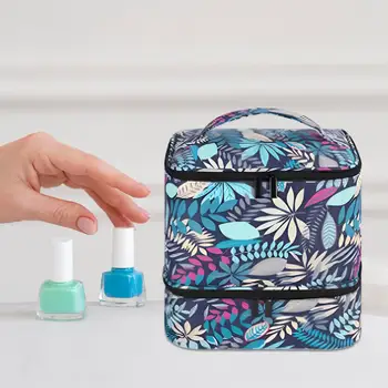 Чанта за съхранение на лак за нокти с разделители Преносима голяма чанта на 30 на мрежи за маникюрных консумативи червило и лак за нокти парфюмерийната момичета