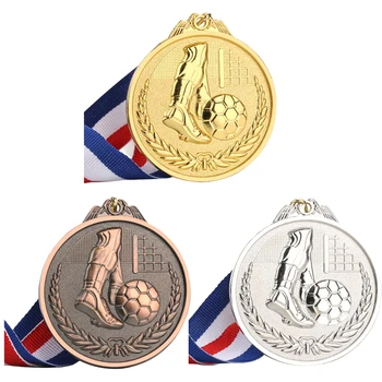 Златна, сребърна, бронзова Мемориална медал за училищни футболни състезания, детска играчка