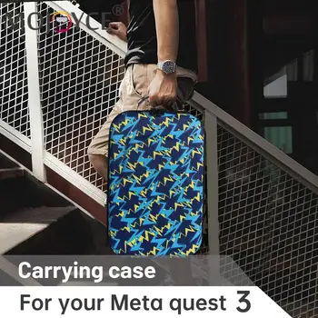 Защитна чанта на ЕВА Големия обем с пагон, тампон за обектив, Ударопрочная защита от надраскване за слушалки Meta Quest 3, аксесоари за виртуална реалност