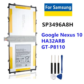 Преносимото батерия SP3496A8H за Samsung Google Nexus 10 GT-P8110 HA32ARB, батерия за таблет 9000mAh + Безплатни инструменти