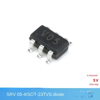 10ШТ чип SRV05-4 (V05) диодни еднопосочен телевизори 4 канала 5V SOT23-6