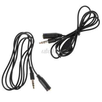 3,5 мм Plug мъж към Жена с 3-Полюсным Жак Стерео Аудио Aux кабел за Удължаване Кабел с дължина 1 м Кабел July1 Whosale & DropShip