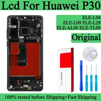 ELE-L29 ELE-L09 ELE-AL00 ELE-TL00 ELE-L04 Premium LCD Дисплей За Huawei P30 Сензорен Дисплей Дигитайзер Панел В Събирането на LCD екран