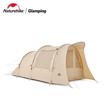 Naturehike Eaves Памучен туннельная палатка за нощуване на открито, една спалня и една всекидневна, памучен туннельная палатка за отдих, солнцезащитная палатка