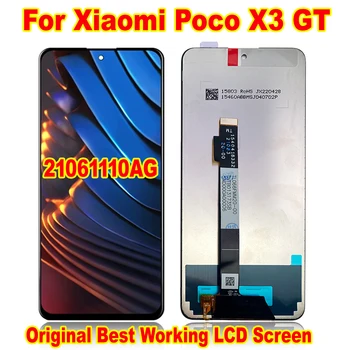 Оригинален Най-IPS LCD Дисплей Със Сензорен Панел, Дигитайзер на Екрана В Събирането, Стъклен, Сензор за Мобилен Телефон Pantalla + Рамка За Xiaomi Poco X3 GT