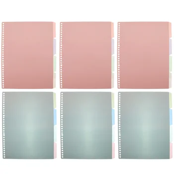 6 Комплекта разделителни листове формат А4, цветни кламери за подвързване, Разделители, разделите, за бележник, Класификация на преносими компютри