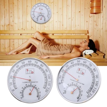 Термометър и влагомер за сауна 0-120 ° ƒ 10 ...-100 ° ... Относителна влажност на въздуха, използва се в сауната, Банята, Стаята с високо потоотделением.