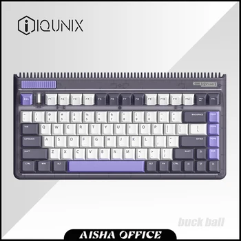 Механична Клавиатура IQUNIX OG80 Трехрежимная Безжична Детска Клавиатура Hot Swap RGB PBT Keycaps Ергономия Геймерский Лаптоп Mac Подаръци