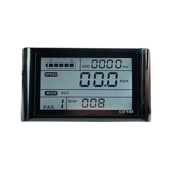 Ebike SW900 с LCD дисплей, измерване на скоростта на електрически велосипед, водоустойчив вилица, Контрол/настройка на уреда за запис на 24-72 В