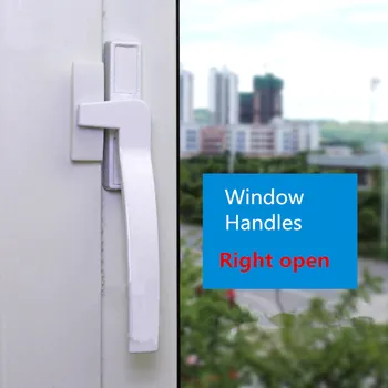 Прозорец дръжка от PVC бяла алуминиева сплав, универсална врата на дръжката, заключване с ключ за двойно остъкляване, завъртане на бялата врата