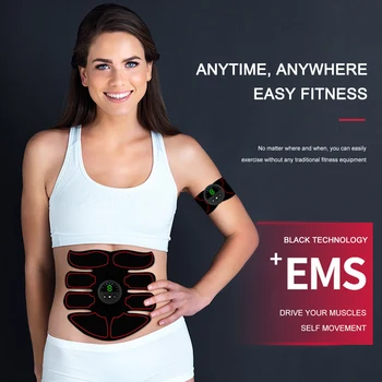 USB-акумулаторна симулатор за тонизиране на мускулите на корема EMS, мускулен тоник, симулатор за мускулите на корема, стимулатор на мускулите преса за мъже и жени и за мускулите на корема и на ръцете