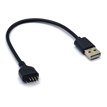 НОВ USB конектор USB-удължител от USB2.0 до 9-контактен конектор 9-пинов конектор към външен USB-порт на дънната Платка PC Вътрешен кабел за предаване на данни