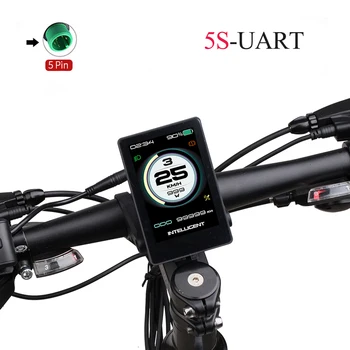 Електрически Велосипед 5S UART Протокол LCD 600C 860C P860C Дисплей 5pin Мъжки Компютър С Индикатор на Скоростта За BAFANG ХЪБ Мотор комплект E-bike