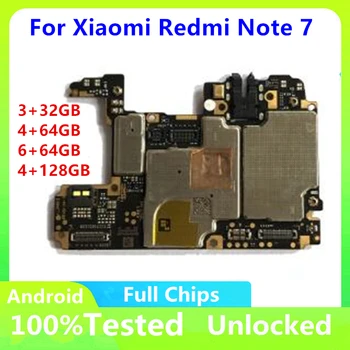 за Xiaomi Redmi Note 7 дънна Платка 32 GB 64 GB Разблокированная дънна платка Оригинална логическа такса пълна чип печатна платка MB