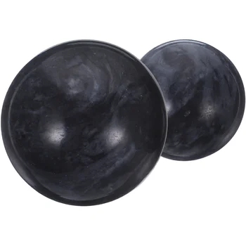 2 елемента Нефрит топки за ръце Baoding Balls Китайски топки за акупунктурните точки на Топки за упражнения за ръце (черни) Масаж