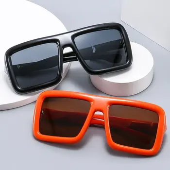 Модни Извънгабаритни Квадратни Слънчеви очила в стил Пънк, Слънчеви очила са в голяма дебела рамка, модерни дамски слънчеви очила в ретро стил със защита от UV400, Колоездене очила
