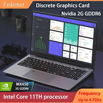 15,6-инчов лаптоп за Игри I7/I5/I3 8G/16G RAM Лаптоп С дискретна графика MX450 Двойна WiFi 1 TB SSD Отключване на пръстови отпечатъци на лаптопа 1920x1080