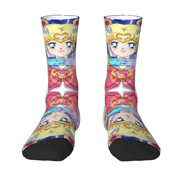 Чорапи Usagi Tsukino Moon Sailors, мъжки Дамски Топли Забавни Чорапи от японски аниме за екипажа, на Новост