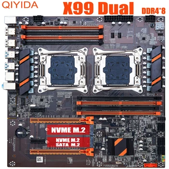 Дънна платка X99 с два процесора LGA 2011 v3 v4 E-ATX USB3.0 SATA3 с два процесора Xeon дънна платка със слот M. 2 dual M. 2