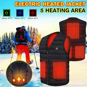 Жена на улицата жилетка с инфрачервен нагревател USB, зимни гъвкава електрическа, топлинна дрехи, жилетка за риболов, разходки, Директна доставка