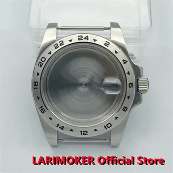 Корпус часа LARIMOKER Solid 40mm border Explorer 2 Look със сапфир стъкло, подходящ за NH35 ETA2824 2836 Miyota8205 8215 PT5000 DG2813 3804