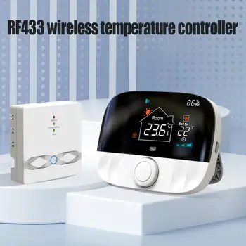Умен дом Sasha Wifi Безжичен термостат RF Батерия Газов котел Топла вода Дигитален регулатор на температурата на Алекса Home