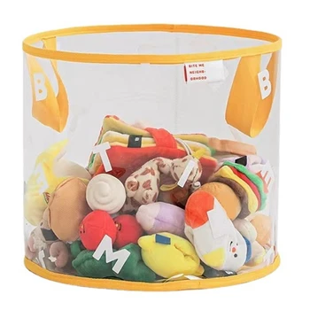 Преносим кош за съхранение на играчки от PVC, чанта за съхранение на пет доставки, кошница за закуски и дребни неща с подсилена дръжка