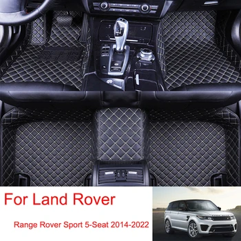Обичай автомобилни постелки за Land Rover Range Rover Sport 5-местни кожени автомобилни килими Защитни подложки Водоустойчив детайли на интериора