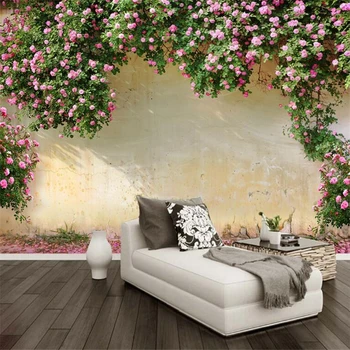 Beibehang 3D Тапети Розов Фон на Стената 3D Дневна Спалня ТЕЛЕВИЗИЯ Фон рисувани стенни тапети за стените, 3 d papel de parede