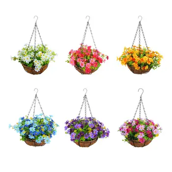 Изкуствени цветя Маргаритки, украса кошници, Цветя договореност, Закачалка за растенията, подправяне
