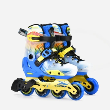 Обувки за пързаляне Maigu, детски пълен комплект за начинаещи и дамски обувки на плоска подметка с възможност за регулиране