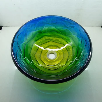 Баня С мивка, изработени от закалено стъкло, мивка за съблекални HX001